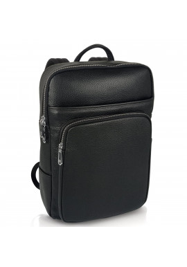 Фото Мужской кожаный рюкзак черного цвета Tiding Bag N2-191116-3A