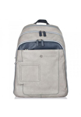 Фото Кожаный рюкзак серый с отделением для ноутбука Piqvadro CA1813VI_GRB