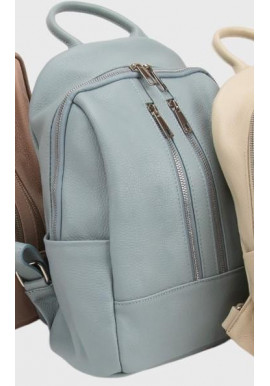 Фото Женский кожаный рюкзак голубого цвета Firenze Italy F-IT-5553BL