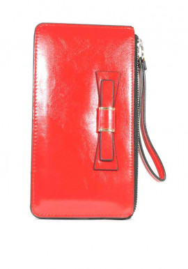 Фото Красный женский кошелек с ручкой 838-Y208-15