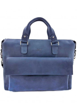 Фото Синяя кожаная сумка для документов Vatto МК 25.1