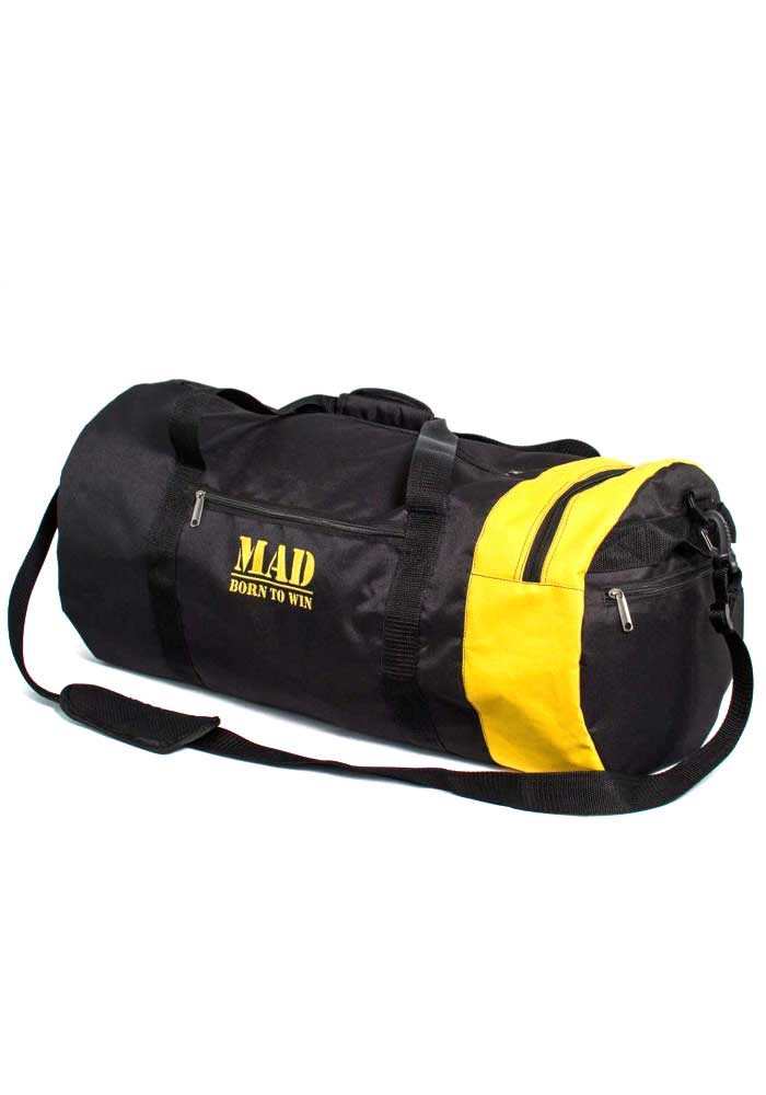 Фото Спортивная мужская сумка-тубус 50L TM MAD черно-желтая