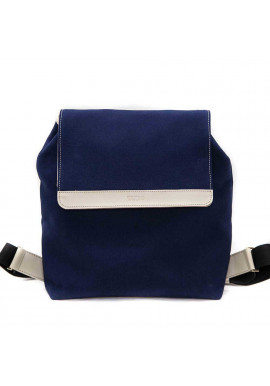 Фото Синий молодежный рюкзак Vatto с белыми кожаными вставками