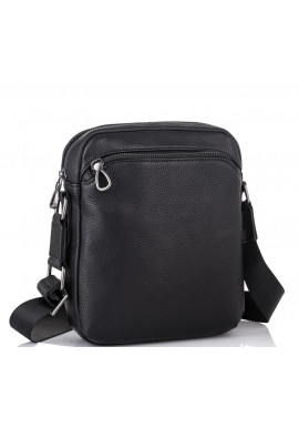 Фото Мужская кожаная сумка через плечо черная Tiding Bag SM8-9686-4А